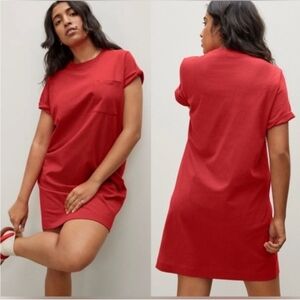 Everlane Cotton Weekend Tee Dress,  Size XL, Red